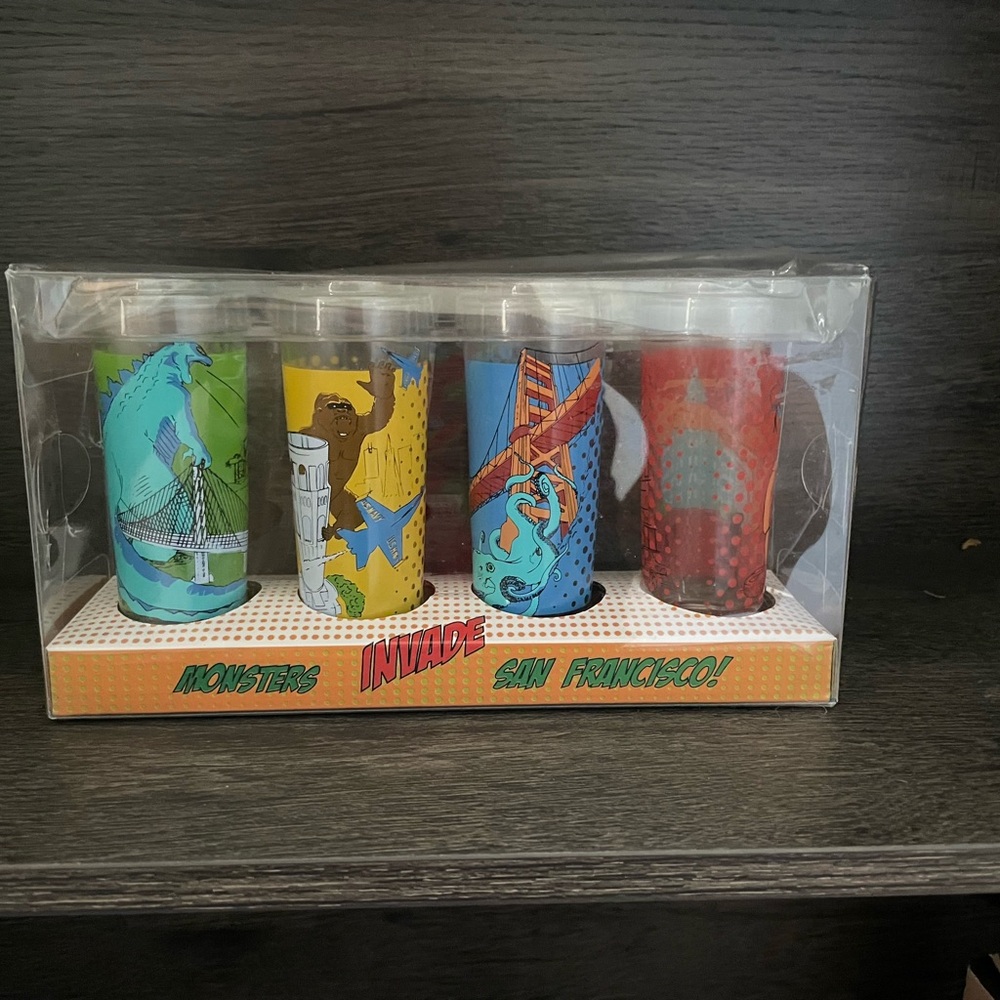 Monsters Invade San Francisco Shot Glass Set